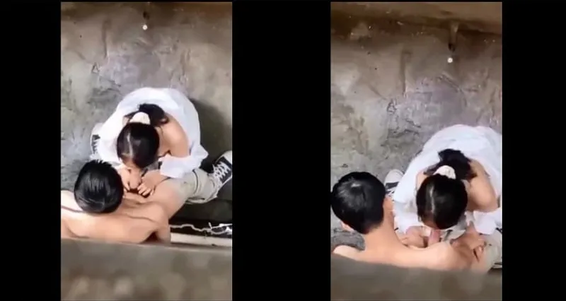 Quay lén em em học sinh bj cho anh yêu trong hẻm